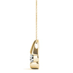 18K Yellow Gold 0.5CT Lab Diamond Solitaire Pendant