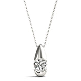 18K White Gold 0.5CT Lab Diamond Pendant