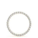 14K Yellow Gold Diamond Circle Pendant