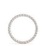 18K Rose Gold Diamond Circle Pendant