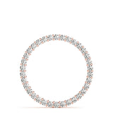 18K Rose Gold Diamond Circle Pendant