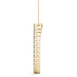 14K Yellow Gold Diamond Circle Pendant