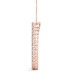 18K Rose Gold Diamond Circle Pendant