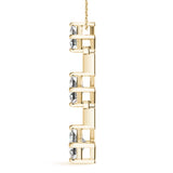 18K Yellow Gold Lab Diamond 3-Stone Pendant