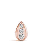 Rose Gold Lab Diamond 3-Stone Pendant 0.5ctw