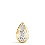 18K Yellow Gold Round Lab Diamond Pendant