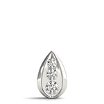 Platinum White Lab Diamond 3-Stone Pendant
