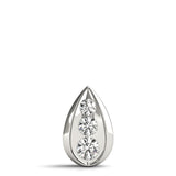 Platinum White Lab Diamond 3-Stone Pendant