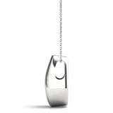 14K White Gold Lab Diamond 3-Stone Pendant