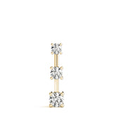 18K Yellow Gold Lab Diamond 3-Stone Pendant