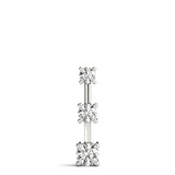 14K White Gold Lab Diamond 3-Stone Pendant