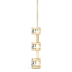 14K Yellow Gold Lab Diamond 3-Stone Pendant