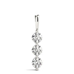 14K White Gold Lab Diamond 3-Stone Pendant