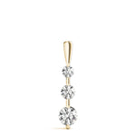 14K Yellow Gold Lab Diamond 3-Stone Pendant