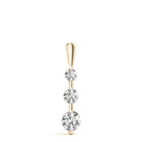 18K Yellow Gold Lab Diamond 3-Stone Pendant