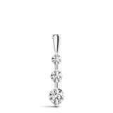 White Gold 3-Stone Lab Diamond Pendant