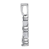 14K White Gold Lab Diamond 3-Stone Pendant
