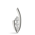 18K White Gold Lab Diamond 3-Stone Pendant