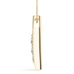 18K Yellow Gold Lab Diamond 3-Stone Pendant