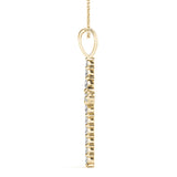 18K Yellow Gold Diamond Religious Cross Pendant