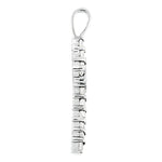 18K White Gold Lab Diamond Religious Cross Pendant