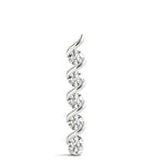White Gold 5-Diamond Cluster Fashion Pendant