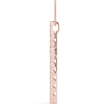 14K Rose Gold Diamond Religious Cross Pendant