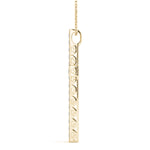 18K Yellow Gold Diamond Cross Pendant Jewelry