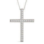 Platinum Diamond Religious Cross Pendant