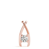Rose Gold 0.33CT Lab Diamond Solitaire Pendant