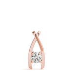 Rose Gold Lab Diamond Solitaire Pendant 0.33ct