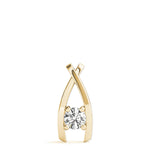 18K Yellow Gold Lab Diamond Solitaire Pendant