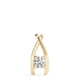 18K Yellow Gold Lab Diamond Solitaire Pendant
