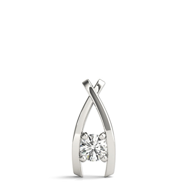 14K White Gold 0.33ct Lab Diamond Pendant