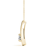 18K Yellow Gold Lab Diamond Solitaire Pendant
