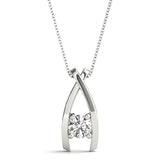 14K White Gold 0.33ct Lab Diamond Pendant