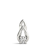 18K White Gold Lab Diamond Solitaire Pendant