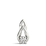 18K White Gold Lab Diamond Solitaire Pendant
