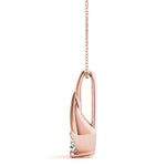 Rose Gold 0.33CT Lab Diamond Solitaire Pendant