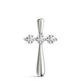 White Platinum Diamond Cross Pendant Jewelry