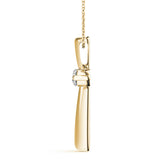 Diamond Religious Cross Pendant - 14K Yellow Gold