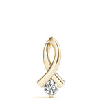 18K Yellow Gold Round Lab Diamond Pendant