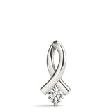 14K White Gold 0.35CT Lab Diamond Pendant