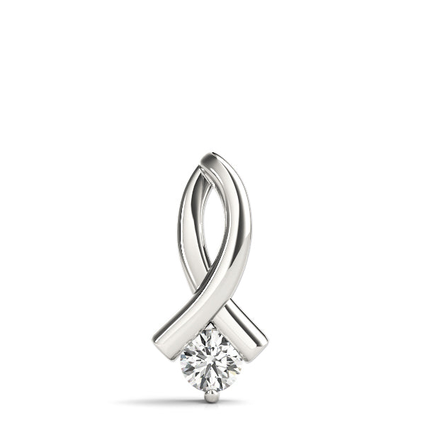 14K White Gold 0.35CT Lab Diamond Pendant