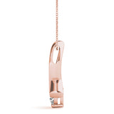 Rose Gold 0.35 CT Lab Diamond Solitaire Pendant