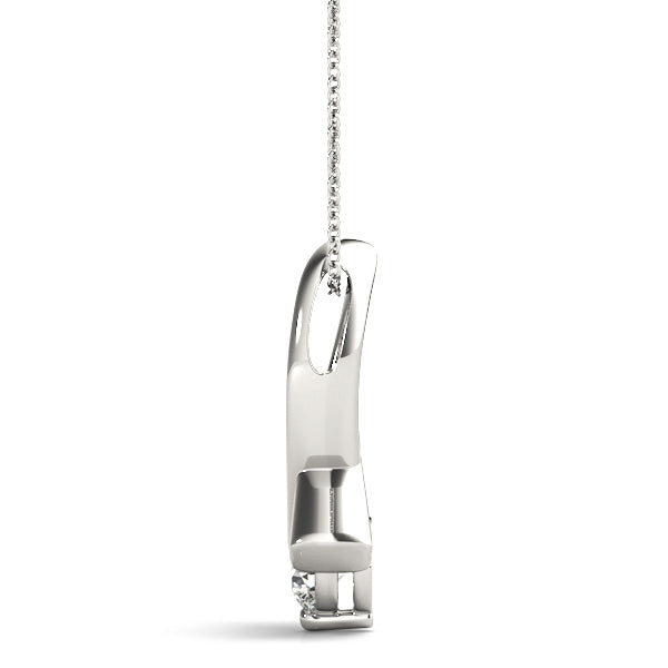 White Platinum 0.35ct Lab Diamond Solitaire Pendant