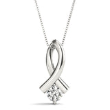 14K White Gold 0.35CT Lab Diamond Pendant