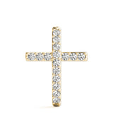 Diamond Religious Cross Pendant - 14K Yellow Gold