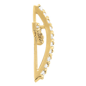 14K White Gold Diamond Cross Pendant Jewelry