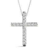 White Gold Diamond Cross Pendant | Religious Jewelry